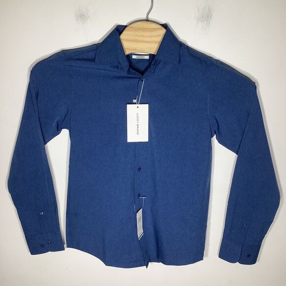 Lucky‎ Brand Slim Fit 4 Way Stretch Long Sleeve Button Up Shirt Size Small NWT - Picture 2 of 10